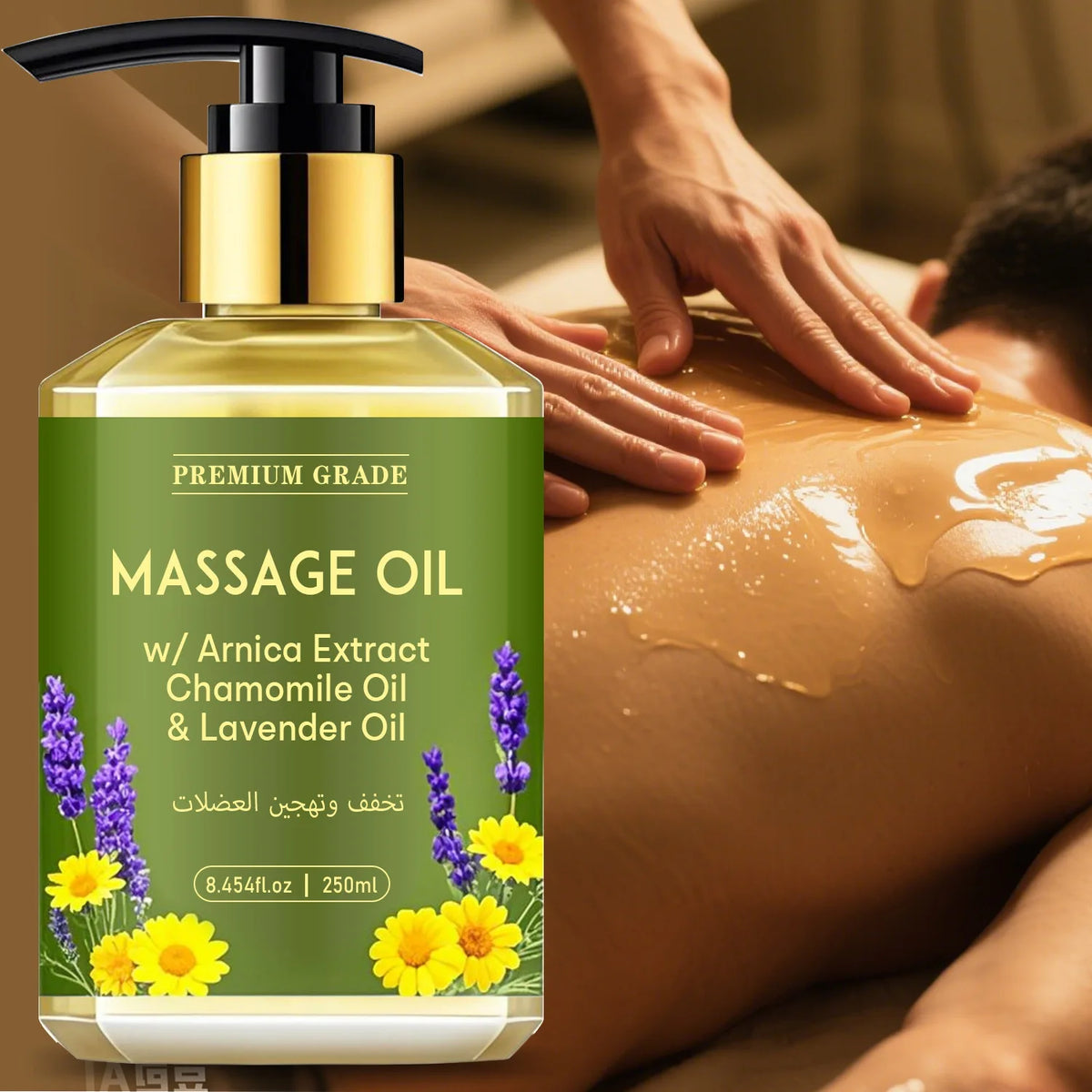 Huile de massage à la lavande et au tournesol - 250 ml